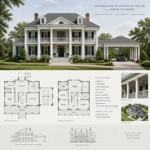 Antebellum Plantation House Plans