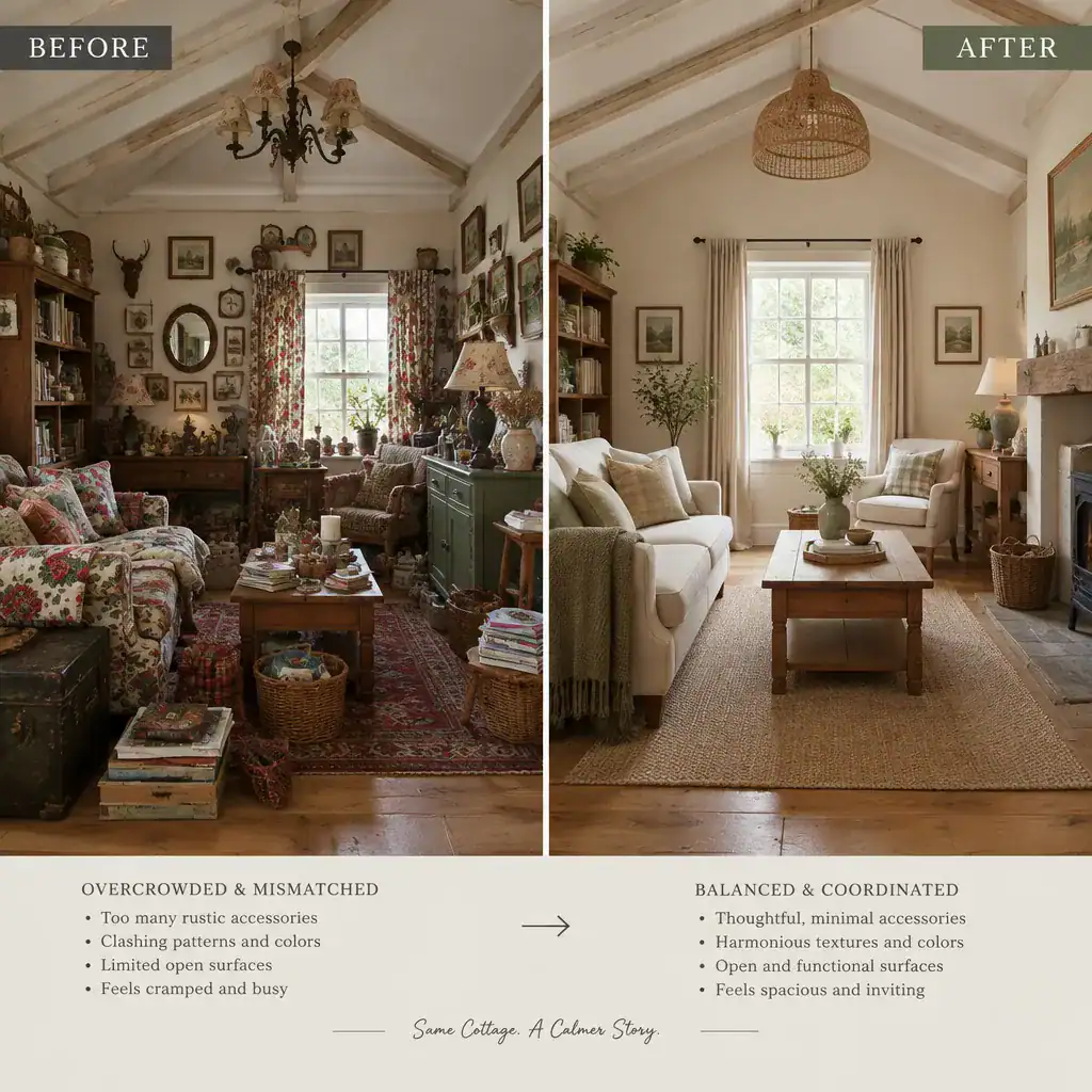Balanced And Uncluttered Cottage Interior Styling