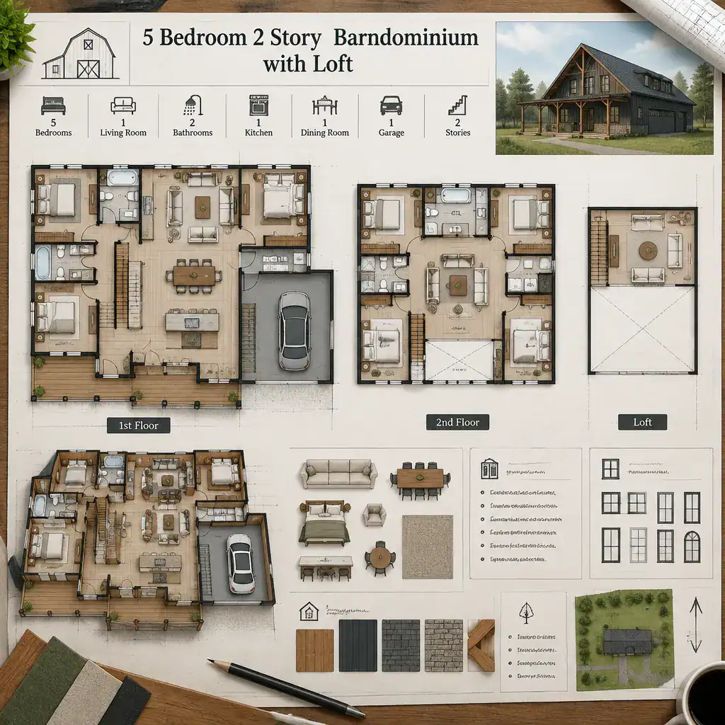 Barndominium floor plan customization and review process