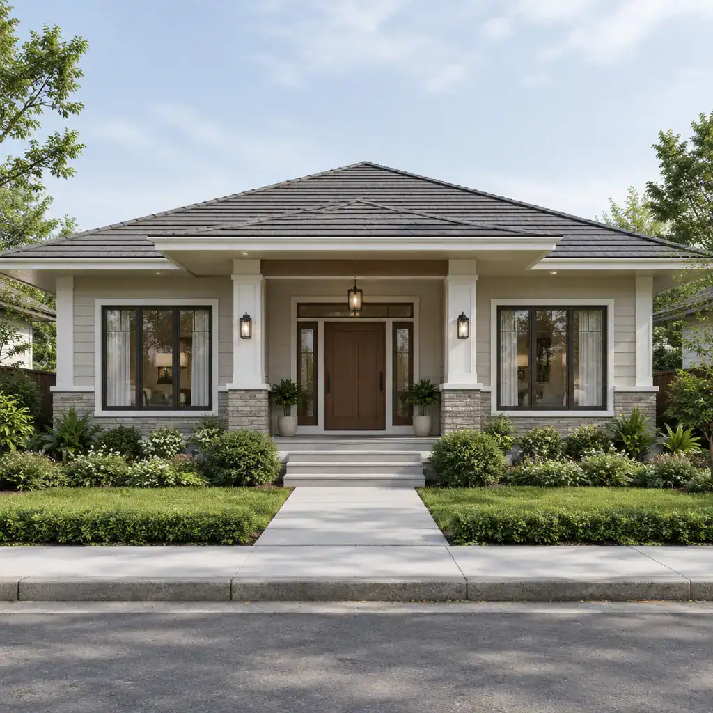 Bungalow House Design Exterior Ideas for a Welcoming and Cohesive Facade