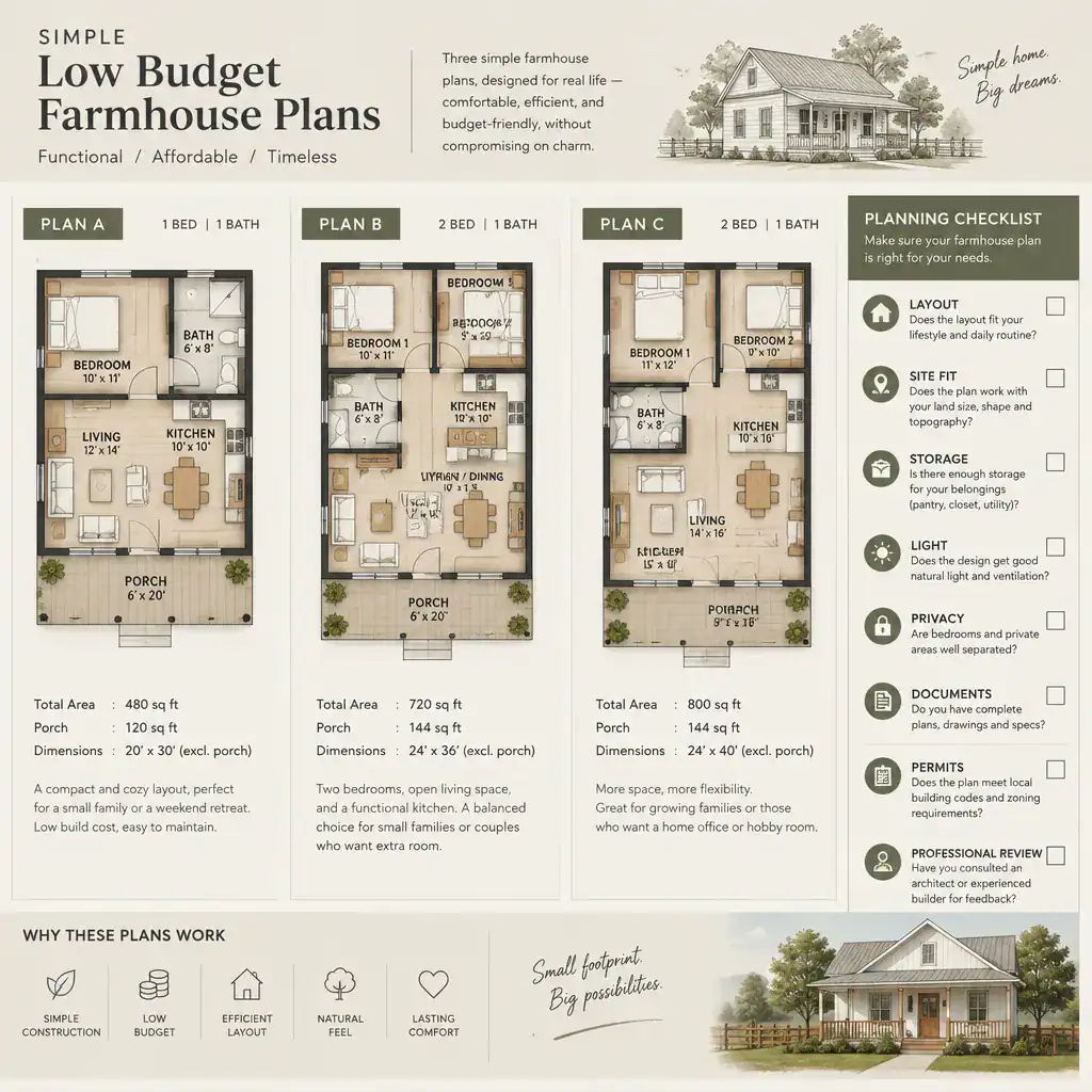 Checklist For Comparing Simple Farmhouse Plans