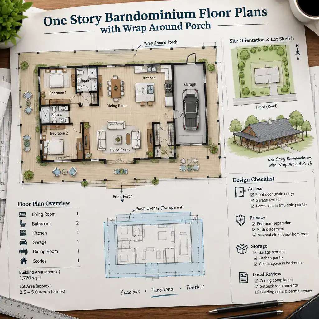 Checklist For Evaluating A One Story Barndominium Floor Plan