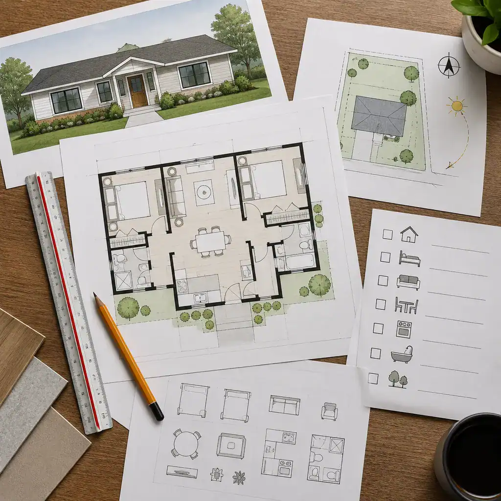Checklist for reviewing a small ranch house plan