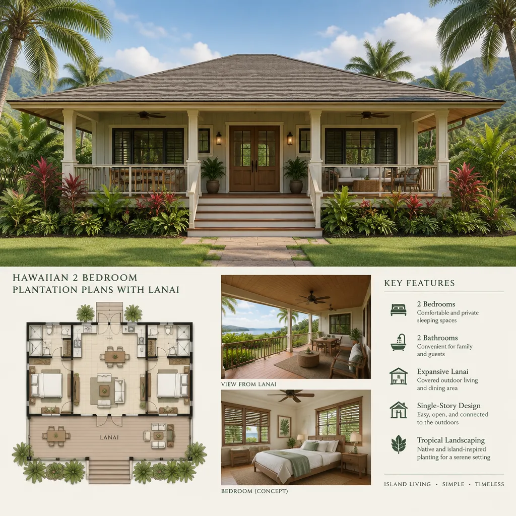 Hawaiian Plantation Style House Plans 2 Bedroom