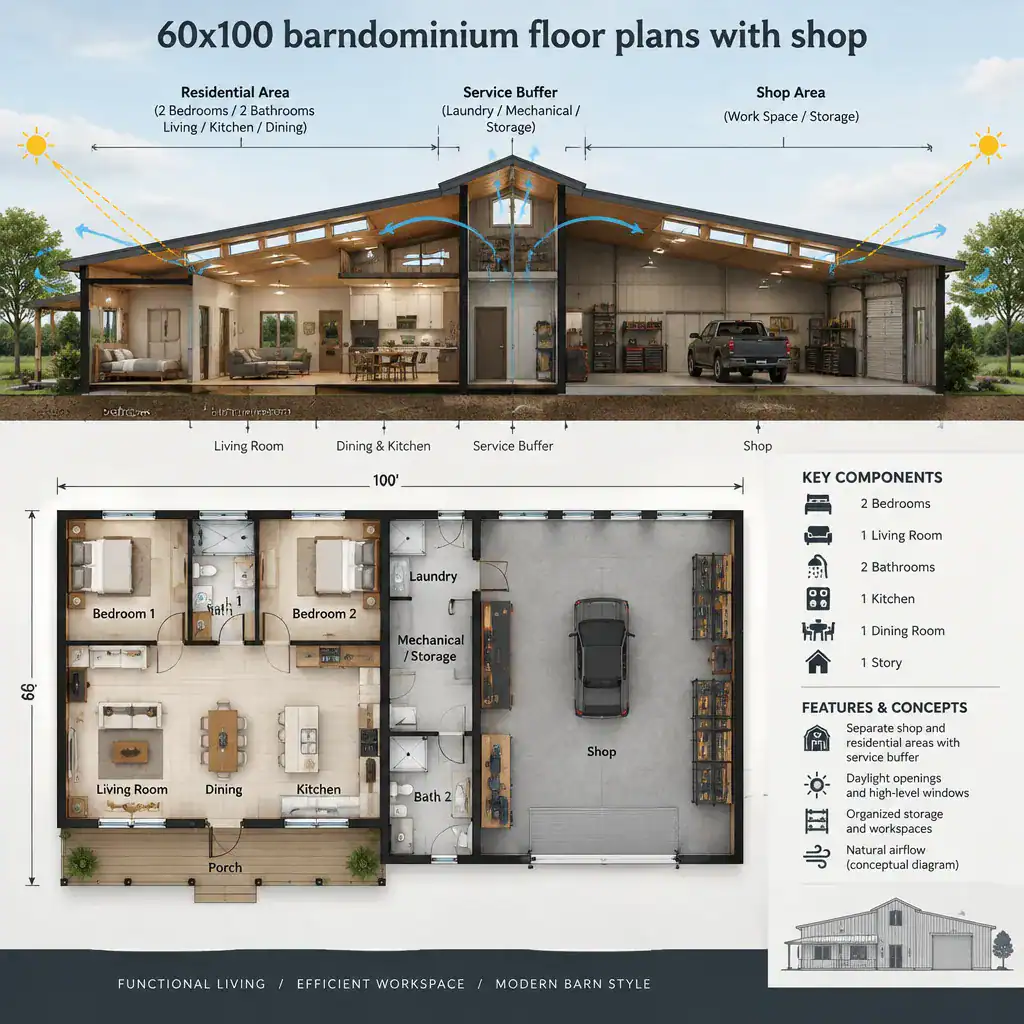 Light Ventilation And Storage Planning For A Barndominium Shop