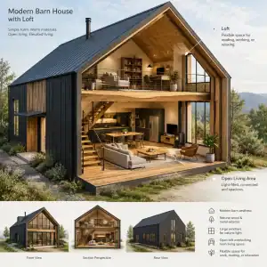Modern Barn House Plans
