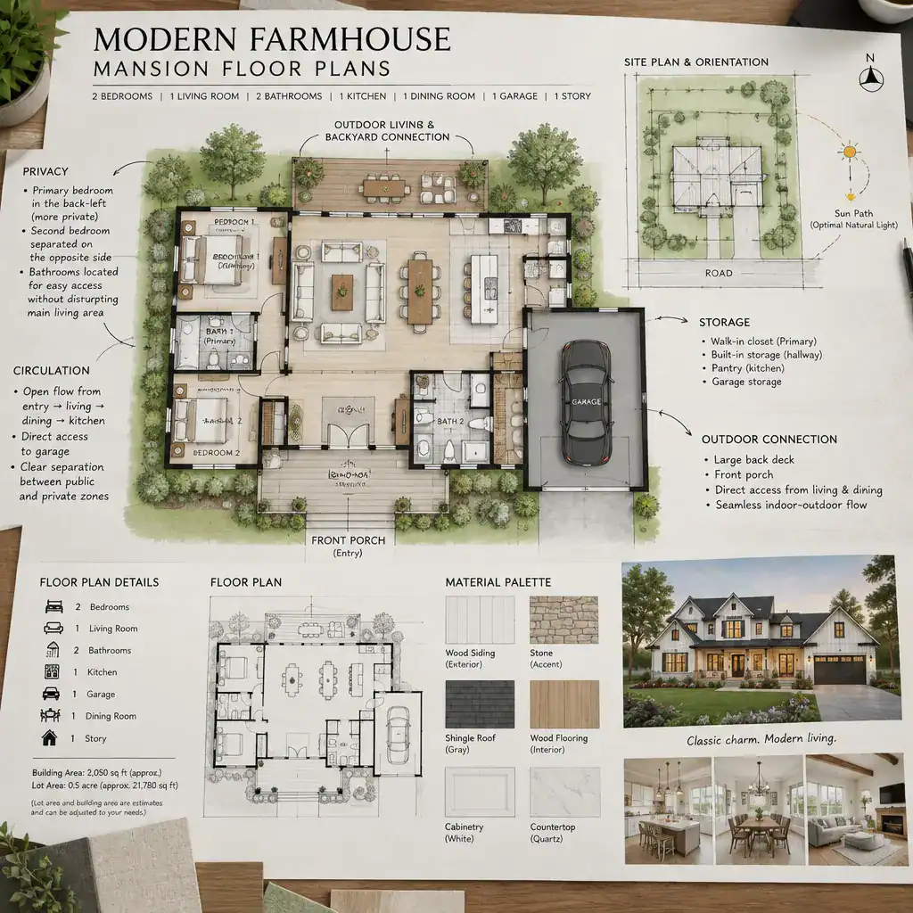 Modern Farmhouse Floor Plan Design Review With Site Planning Notes