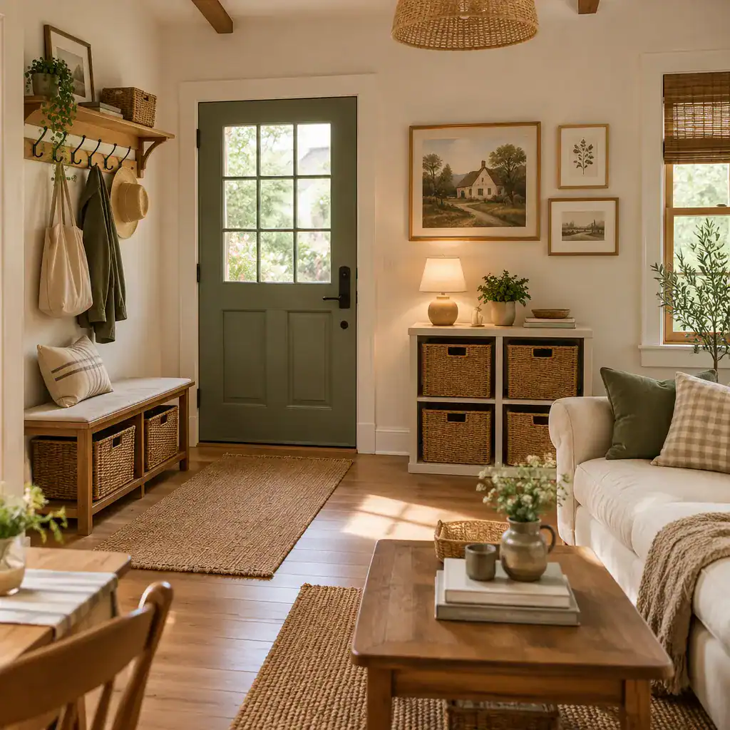 Organized And Personal Simple Cottage Interior