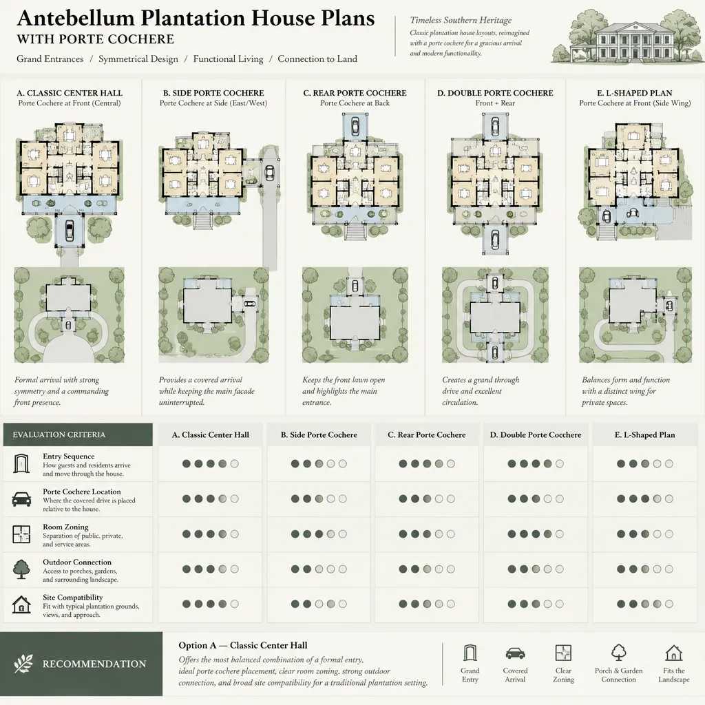 Plantation house plan comparison and evaluation checklist