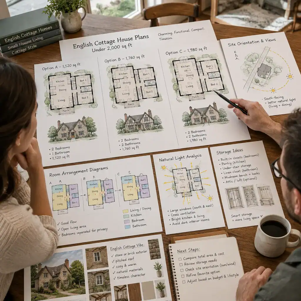 Reviewing compact English cottage house plan options