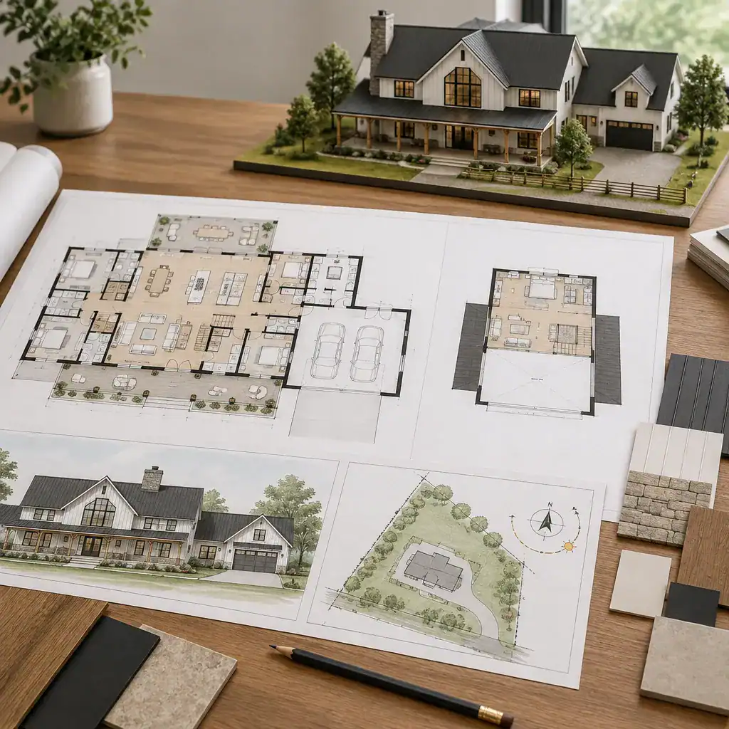 Reviewing Modern Farmhouse Plans With Loft Design Materials