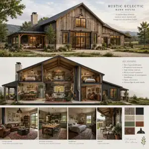 Eclectic Barn House