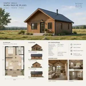 Small Barn House Plans