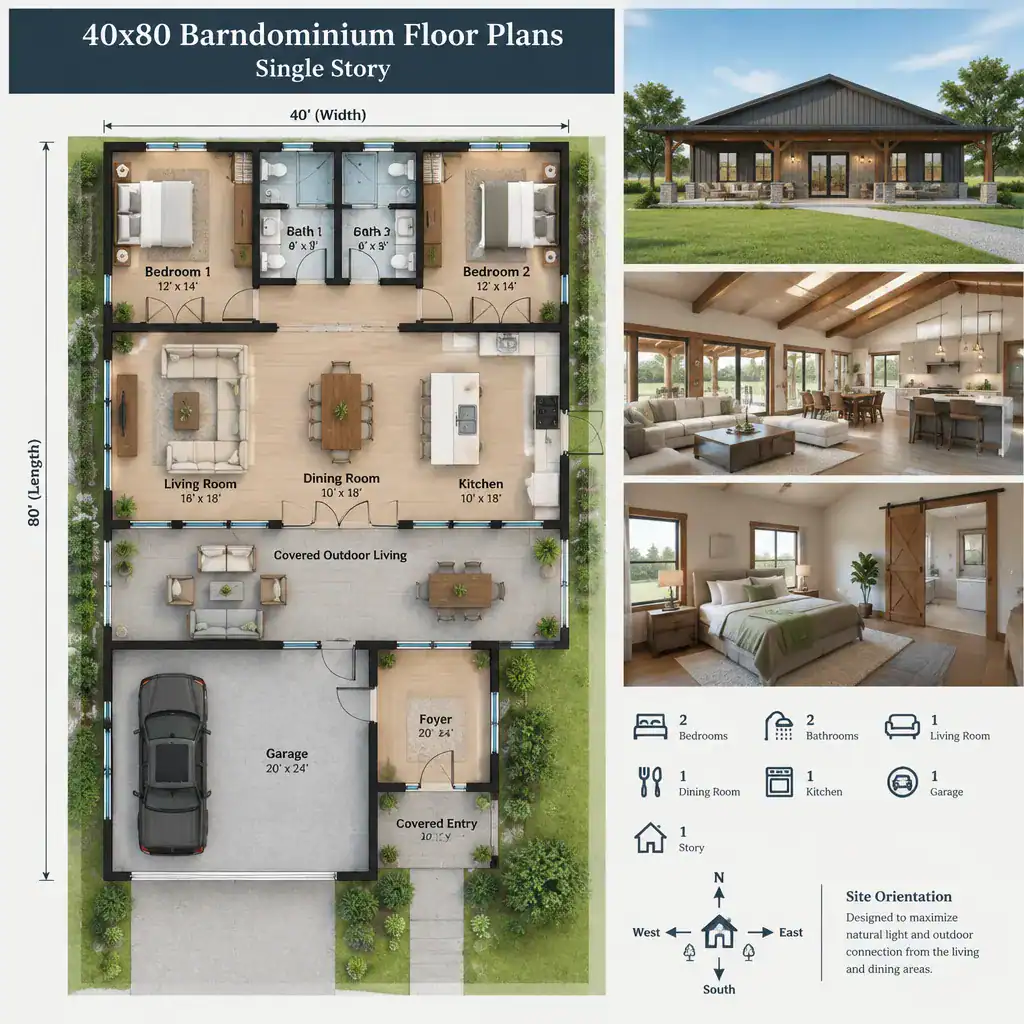 Window And Outdoor Connection Strategy For A Barndominium
