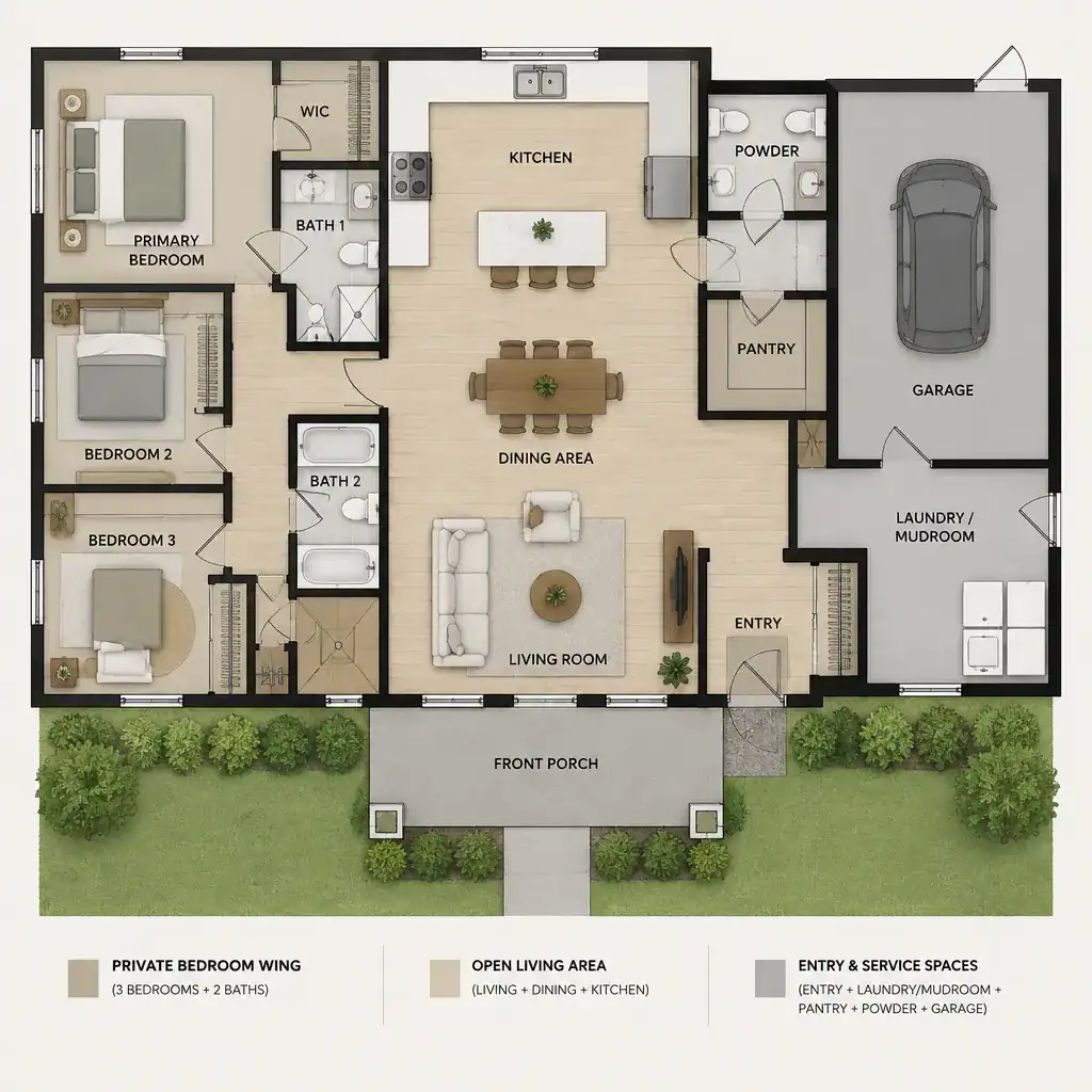 Simple Ranch House Plans 3 Bedroom Single Story: A Practical Layout Guide