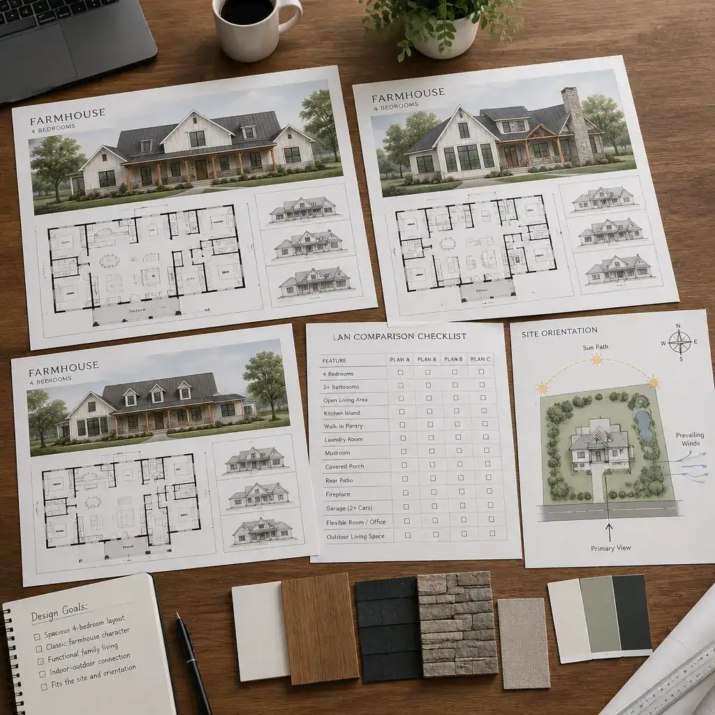 comparing farmhouse house plans checklist