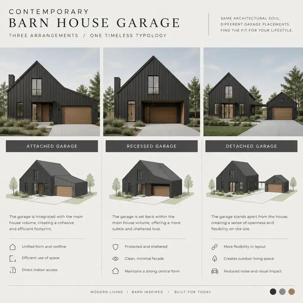 contemporary barn house garage integration concepts