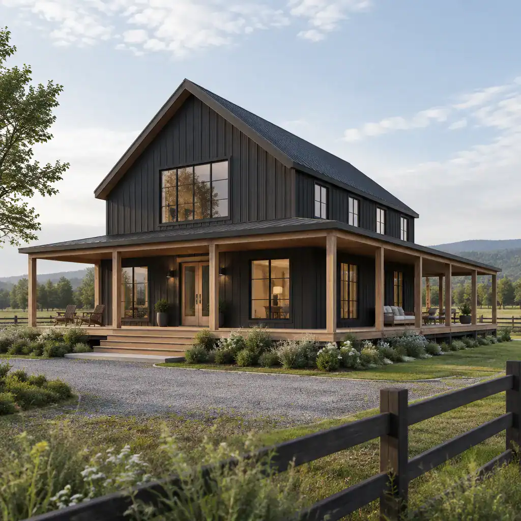 contemporary-barn-house-wraparound-porch-exterior