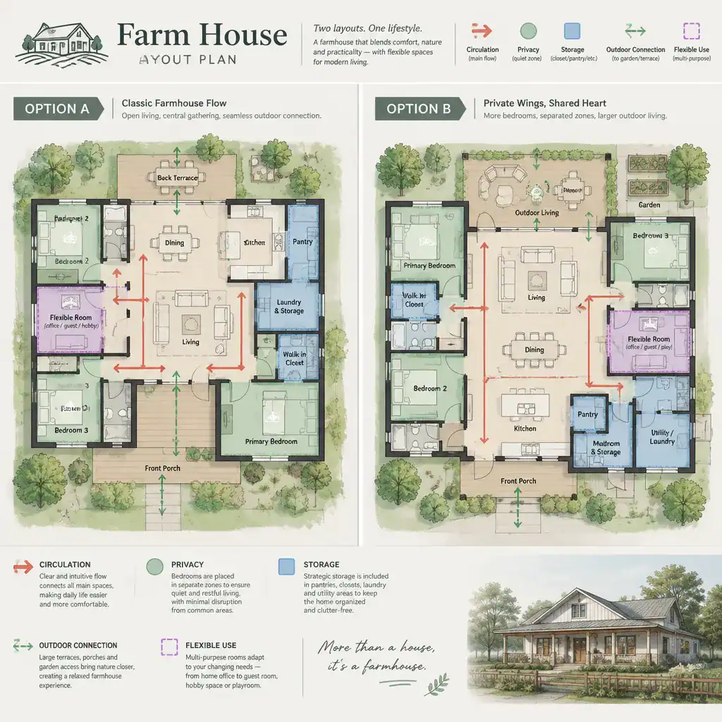 farmhouse layout plan comparison checklist