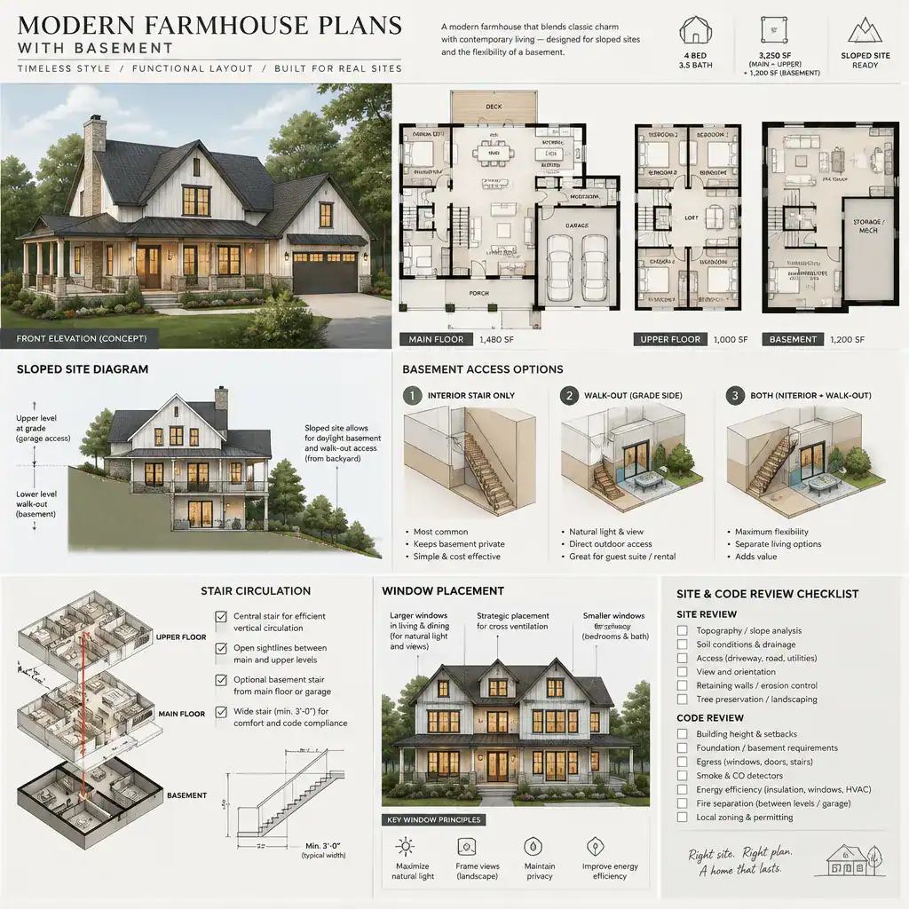 modern farmhouse basement plan evaluation checklist
