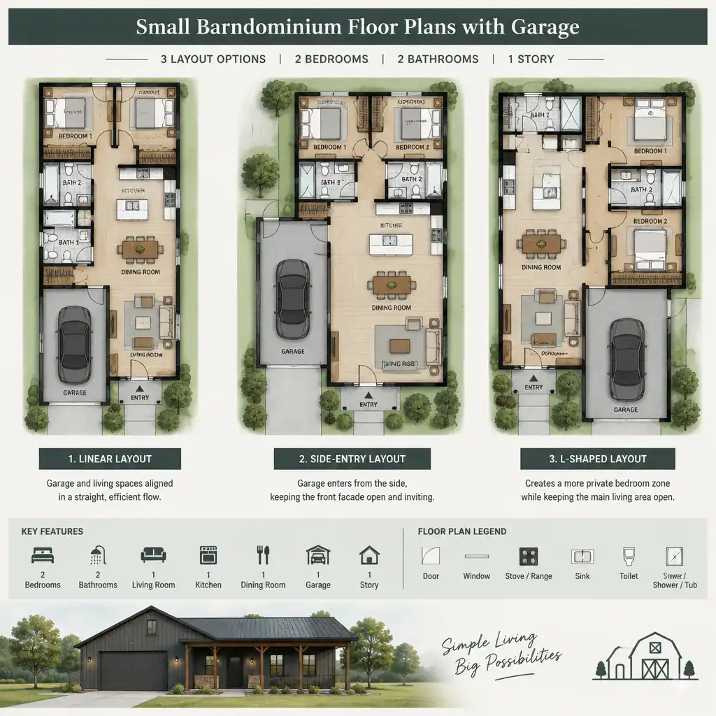 small barndominium garage floor plan layout variations