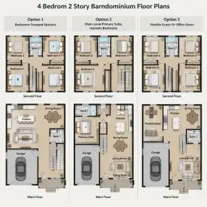 4 Bedroom Barndominium Floor Plans