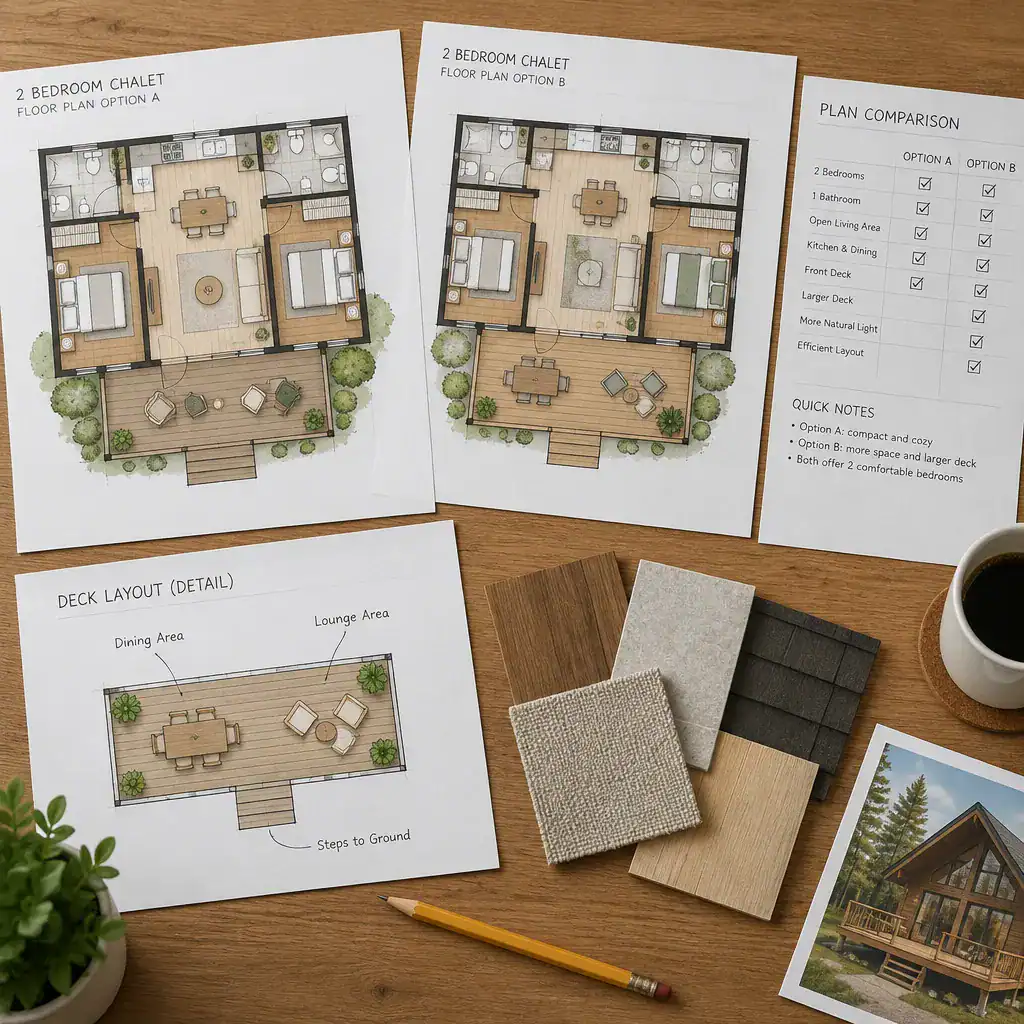 Checklist for comparing two-bedroom chalet house plans