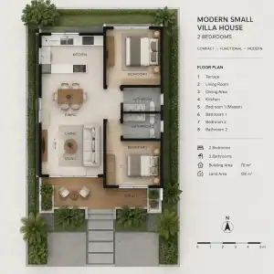Modern Small Villa House Design