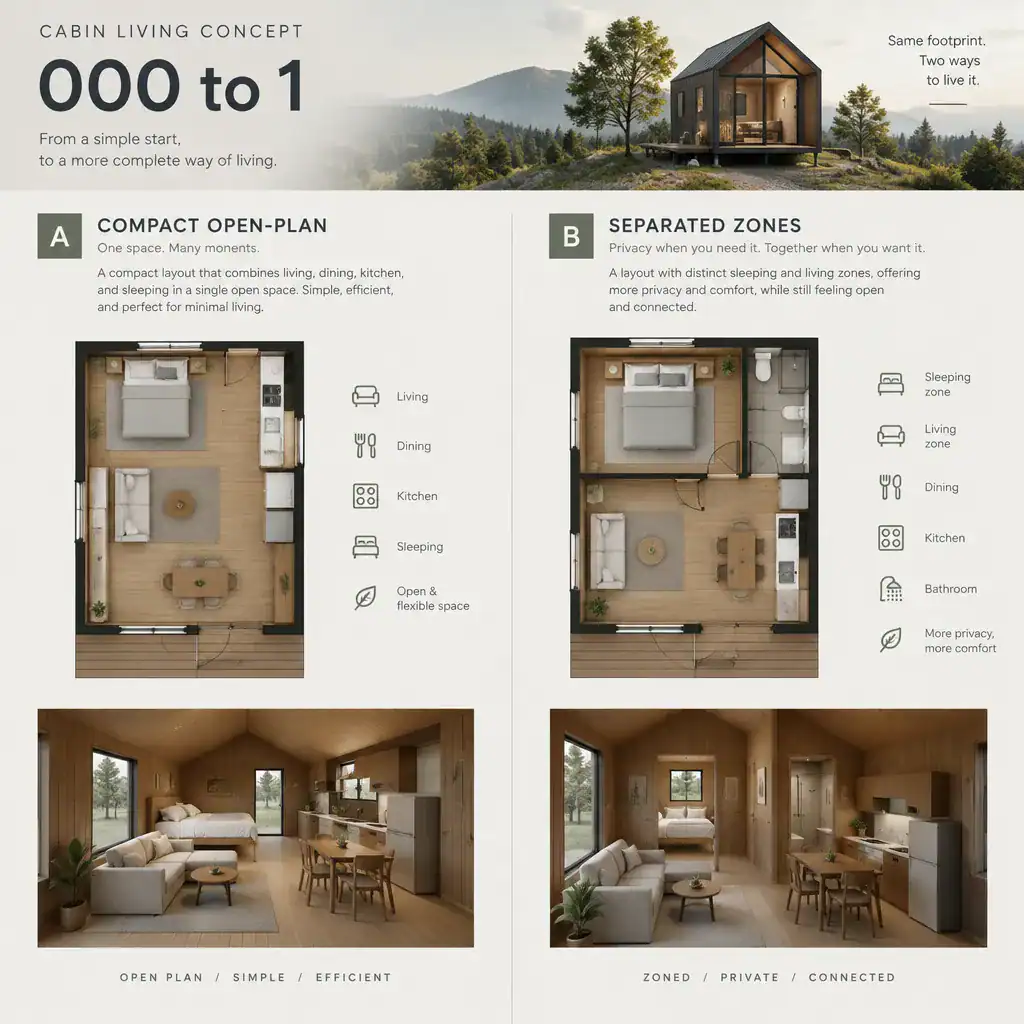Comparison of two flexible cabin layout concepts