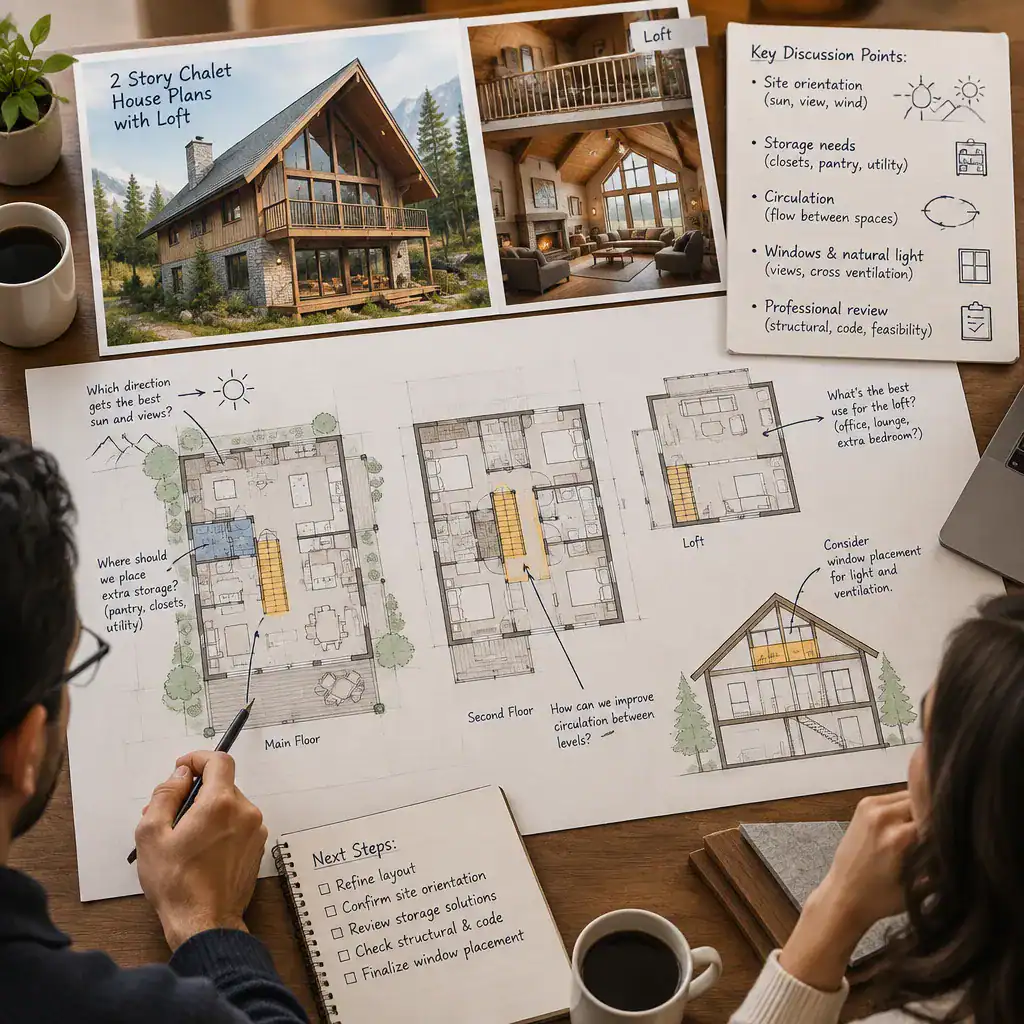 Planning checklist for selecting a chalet house plan with loft