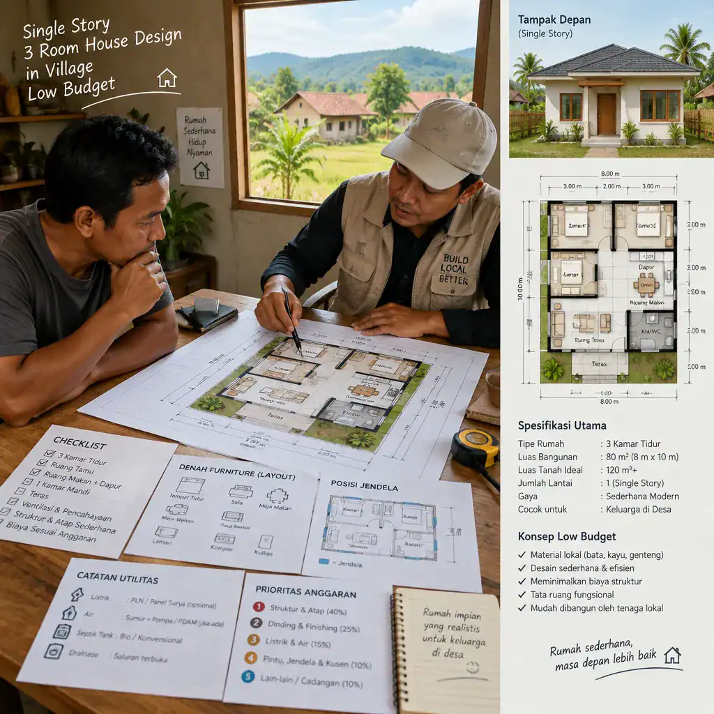 Reviewing a low-budget villa house plan