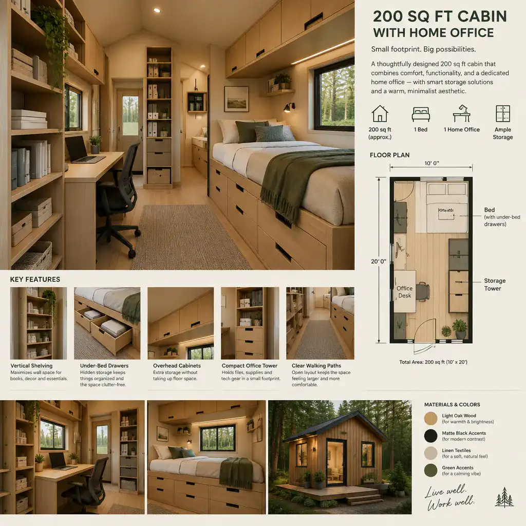space-saving storage in a small cabin
