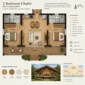 2 Bedroom Chalet Plans